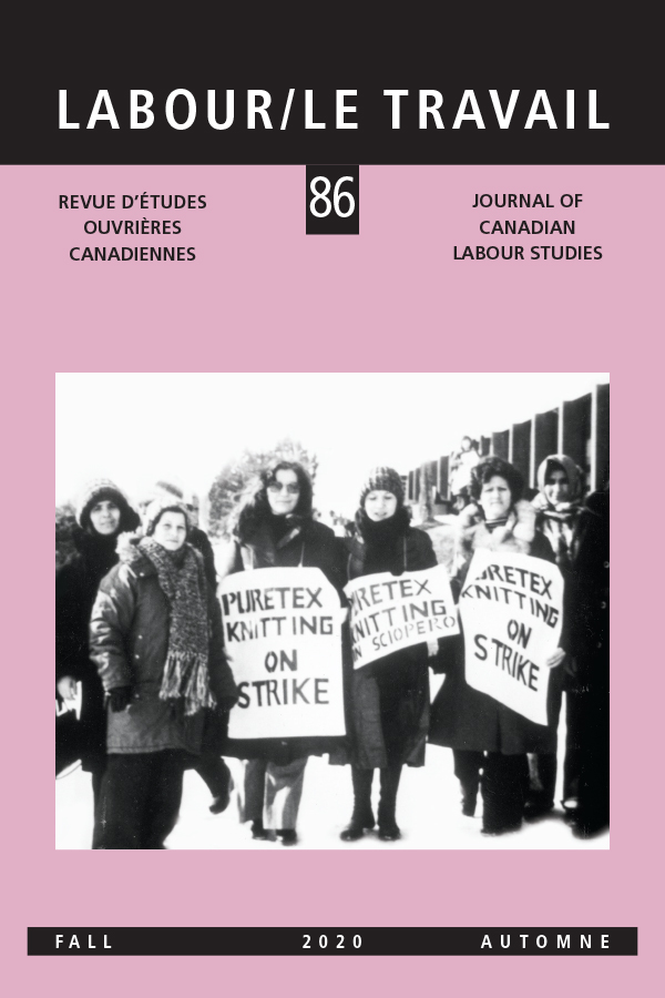 cover of Labour/Le Travail, Volume 86